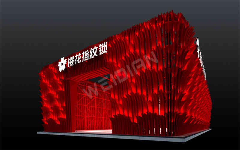 櫻花鎖業(yè)建博會展覽廣州展臺設計搭建