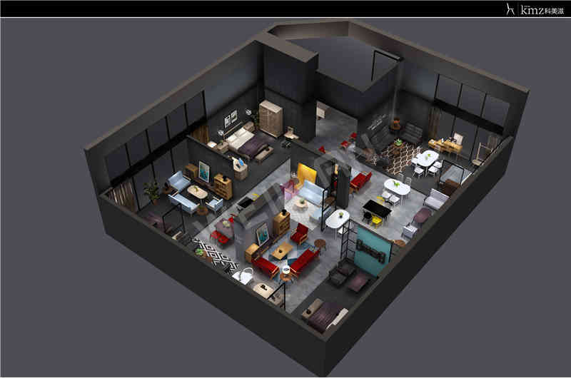 廣州展覽裝飾設計公司助力科美滋廣州國際家具展覽會Ciff展覽、展臺設計搭建