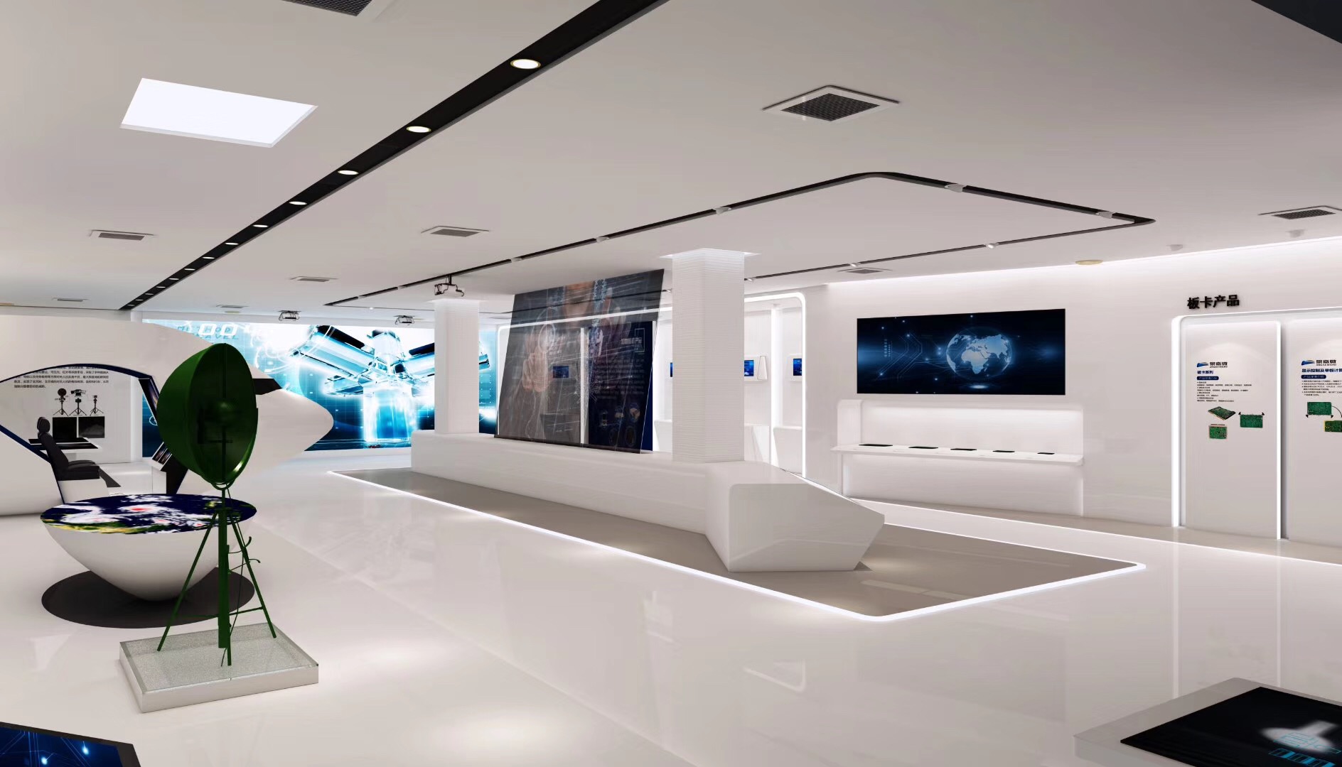 清遠(yuǎn)展廳設(shè)計公司裝修景嘉微企業(yè)展覽館